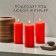 Candle cylinder, 4x9 cm, set 3 pcs, 11 hours, red