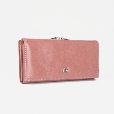 Women's wallet on magnets, pink color