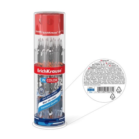 Gel rod 129 mm Erichkrause Walkers, node 0.5 mm, blue ink blue-6