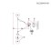 Suspended EVOLUCE lamp. Sle220403-08. Forli. 8x60 watts, E27, 75x75x18 cm, black color, brass