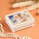 Casket "Angel with birds", white, 8 × 10.5 cm, lacquer miniature