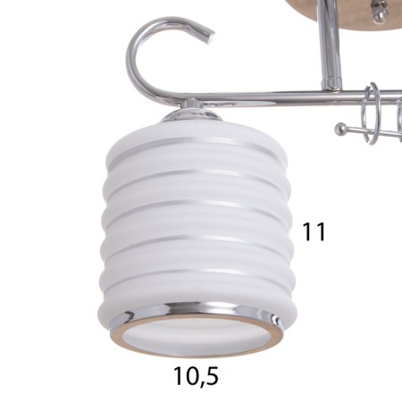 Aleta chandelier 2x40W E27 Chrome Model: 2800430-7