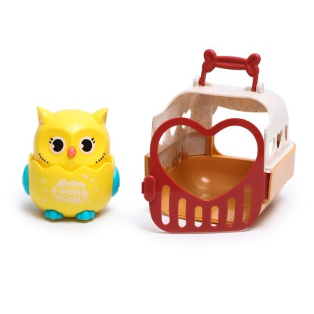Inertial “owl” toy, in carrying, moves from pressing, color mix-8