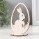 Easter decor "Rabbit" 6.5x4.7x9.3 cm (set 2 parts) White