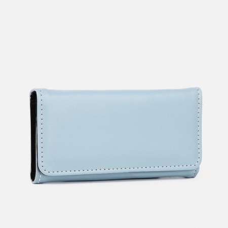 Women's wallet on magnet, blue color