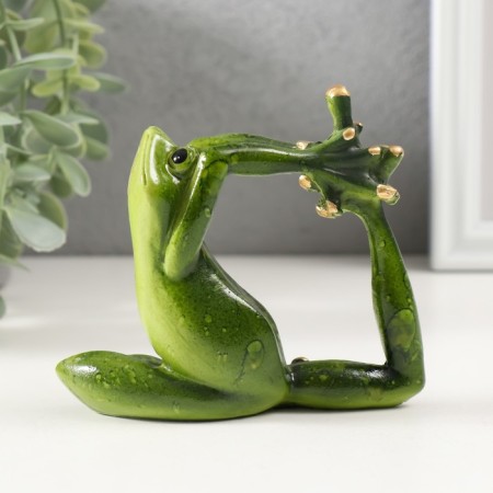 Souvenir Polystone "Frog - Yoga" 9.5x6x11 cm