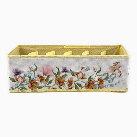 Organizer for storage, coffee for linen 6 cells "Flowers", 32 x 15 x 10 cm-2