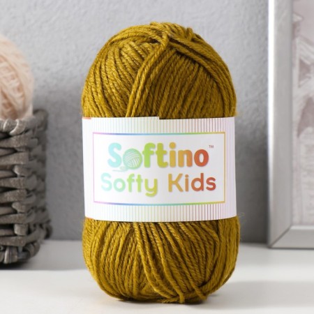 Yarn 100% acrylic "Softy Kids" 90m ± 5m 50 g color 38 brown-olive