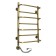 Domoterm electric heated towel rail "Orpheus", 500 x 700 mm, 7 crossbars, left, bronze