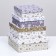 Set of square boxes, 4 in 1 "Stars", 20 x 20 x 8 cm- 14 x 14 x 5 cm