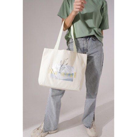 NATURAL-shoper bag without lightning with lining, beige color-9