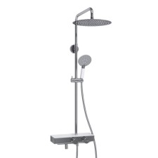 The shower system Wasserkraft A113.11.058.ch Thermo, tropical shower, thermostat, chrome