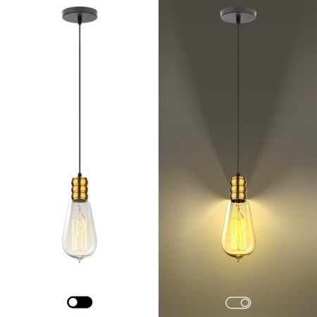 Lamp E27, wire 1 m, color copper-2