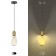 Lamp E27, wire 1 m, color copper