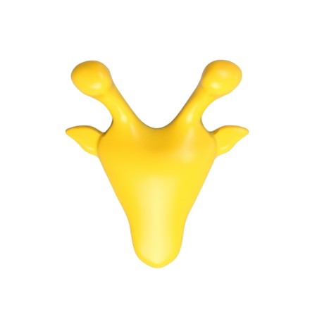 Furniture hook Cappio Giraffe, two -rod, yellow-3