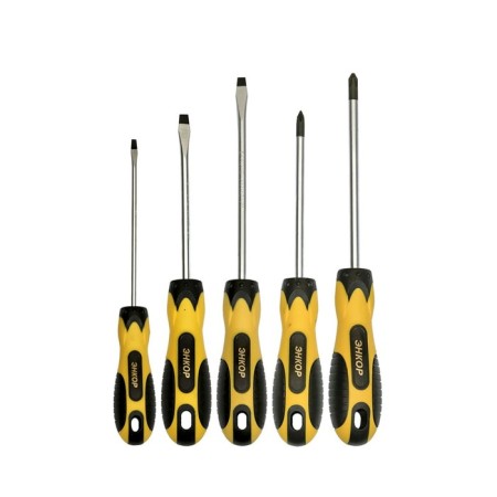 Set of screwdrivers Encor 19538, 2k handles, SL3-5-6, PH1-2, 100/125 mm, 5 pcs.