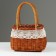 Wicker basket, 20 x 11 x 16/29 cm, with edging, rattan