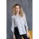 Female blouse, size 42, white-black color