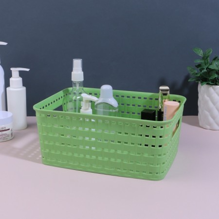 Organizer for storage, with handles, 1 section, 24.5 × 18.5 × 10.5 cm, color mix-1