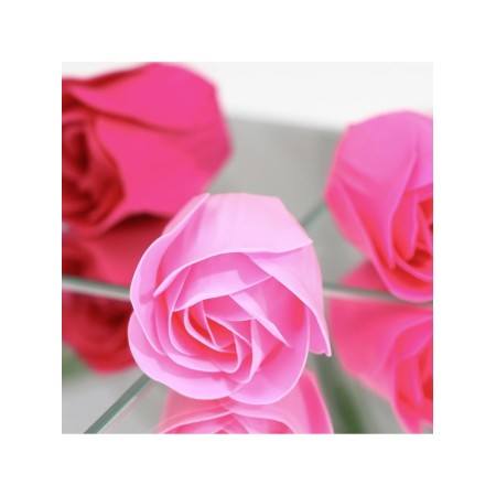 Soap roses, colored shades, set of 12 pcs.-5