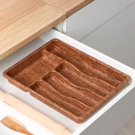 Tiles for cutlery "Woody", 36 × 29 × 5 cm, 5 departments-1