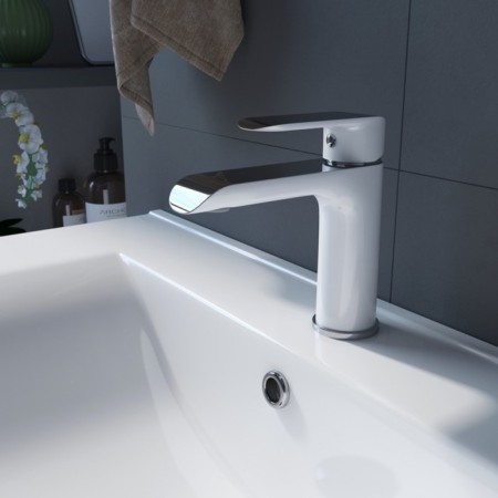 Mixer for the IDDIS CALIPSO sink, CALSB00I01, white/chromium-1