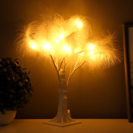 Nightlight "feathers" led white 17x18x35 cm-1