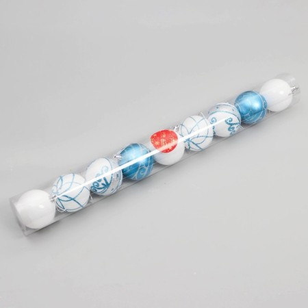 Set of balls plastic D-6 cm, 9 pcs "Agnet" patterns, mix-1