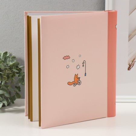 Photo album on 20 magnetic sheets 23x28 cm, "SPB City Art: Pink"-1
