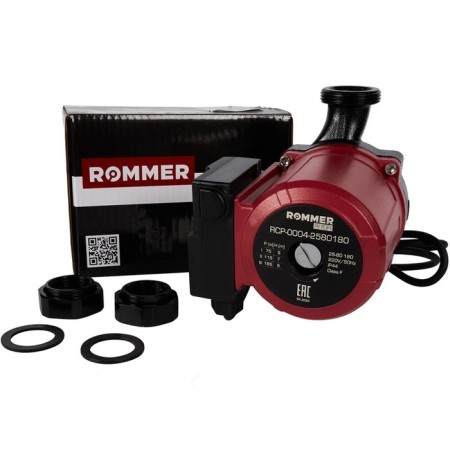 Circulation pump Rommer Profi 25/80-180, 165 W, pressure 8 m, 94.5 l/min, cable 1.3 m-3