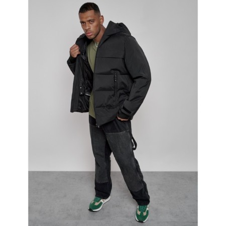 Winter ski skid male, size 52, black color-17