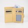 Women's wallet on magnet, yellow color