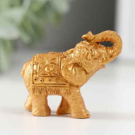Souvenir Polystone "Golden Elephant" mix 2.2x5x4.5 cm-4