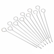 A set of skewers - skewers for barbecue 12 pcs, 20 cm, handle - ring, metal