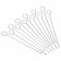 A set of skewers - skewers for barbecue 12 pcs, 20 cm, handle - ring, metal