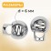 Cord lock, d = 6 mm, 5 pcs, silver color