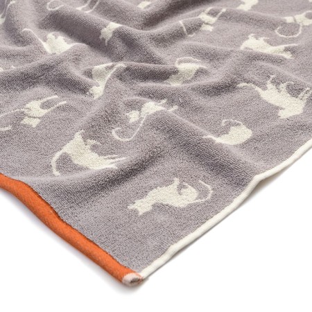 Tainted towel, size 70x140 cm, gray color-3
