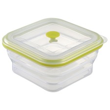 Silikobox transportation and storage container, silicone, folding, 900 ml, green color