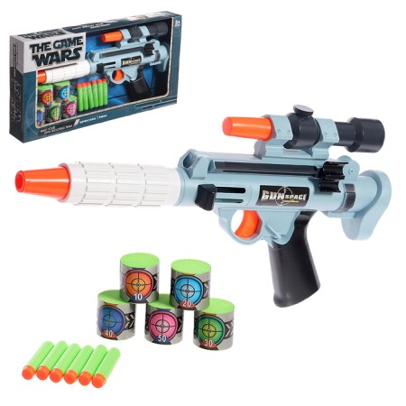 Pistol "Space gun", shoots with soft bullets, with targets
