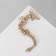 Brooch "Dragon" is long mobile, color matte gold