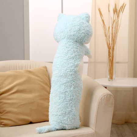 Soft toy "cat", 80 cm, blue color-3