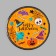 Disposable paper plate "Happy Halloween", 18 cm, set 6 pcs