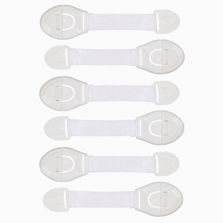 A set of locks for doors and boxes, fabric, 20.5 cm, 6 pcs., White color, crumb I-1