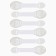 A set of locks for doors and boxes, fabric, 20.5 cm, 6 pcs., White color, crumb I