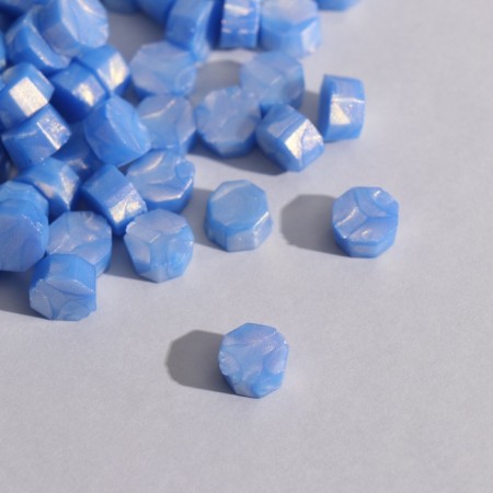 Wax in granules "cornflower" pearl set of 100 capsules-5