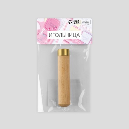Needle-tube, 8.6 × 1.8 × 8 cm, wood, brown, price for 1 piece-3