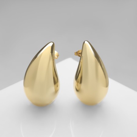 Earrings Metal "drop", color gold