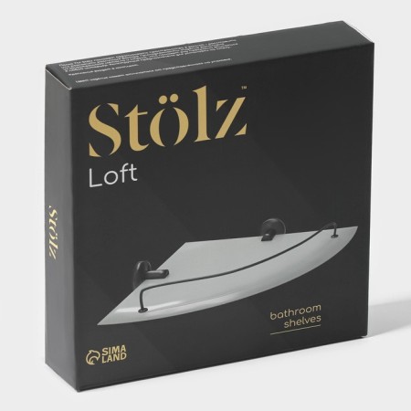 Bathroom shelf corner Stolz Stölz Loft Basic, glass-5