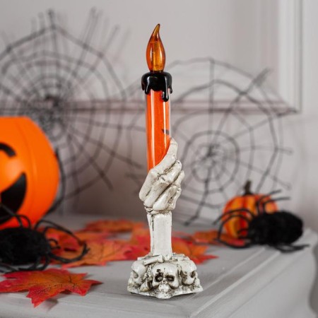 LED figure "Orange candle" 6 × 16 × 6 cm, plastic, batteries AG13x3, glow warm white-2