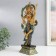 Polystone souvenir "Dancing deity with a musical instrument" blue-gold 13x9x34 cm